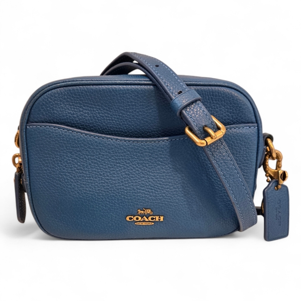 Coach 2020 Leather Mini Camera 16 Blue Crossbody Bag